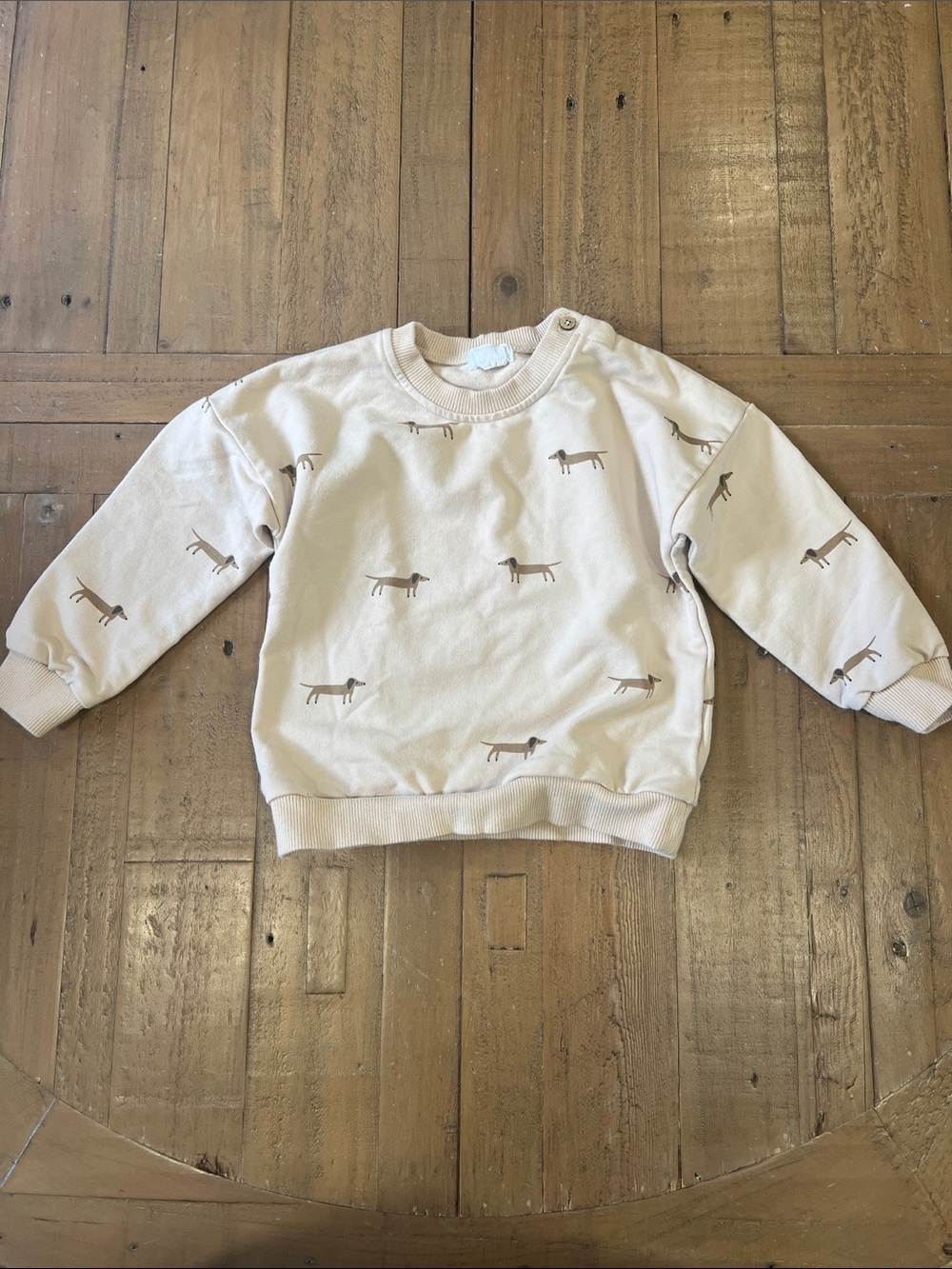 Jamie Kay dachshund dog print crewneck long sleeve sweatshirt 2 years